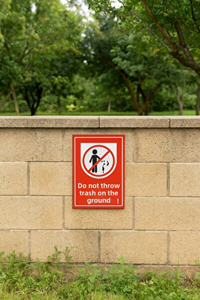 çokaş Throwing Trash Is Prohibited 2-Pack Forex Warning Sign