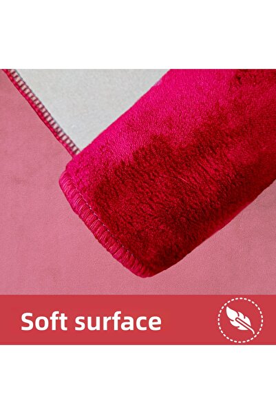 Bestekar Lina Red 80X140 - 50X70 Waterproof Leather Based Soft Surface Stain Resistant Bathroom Mat