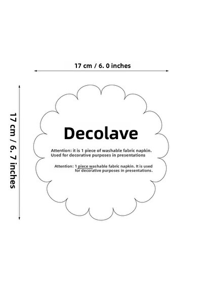 decofav Flower Shaped Black Faux Crocodile Leather Fabric Embroidered Cocktail Napkin 1 Piece