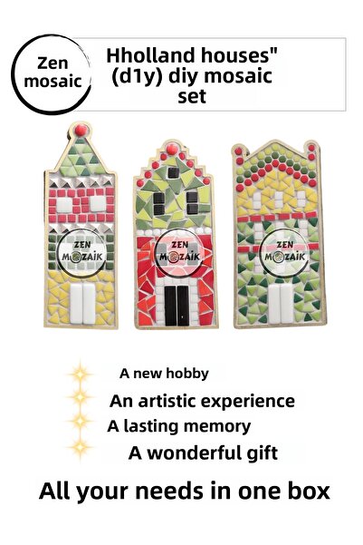 Zen Mozaik DIY Mosaic Kit with Wooden Stencils – Artistic Activity Kit Suitab...