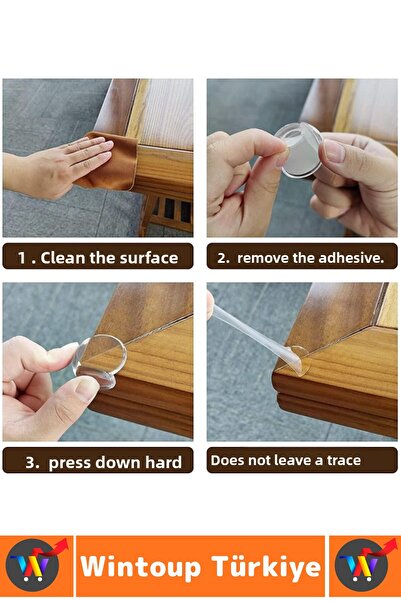 Wintoup Practical Child Baby Safety Table Nightstand Furniture Anti-Collision Silicone Corner Edge Protector 8 Pieces