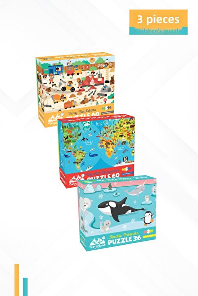 Neverland 3 Pieces 60 Parts - Little Builders and Explore the World and 36 Pa...