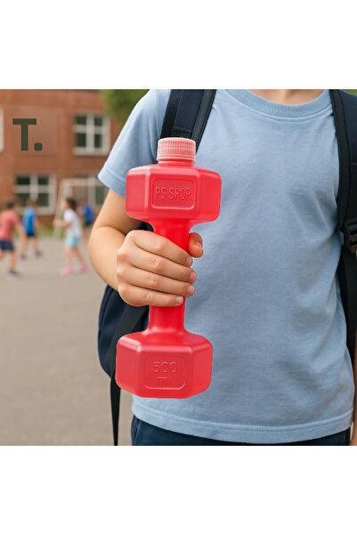 EsseShop Red Dumbbell Water Bottle 500 ml