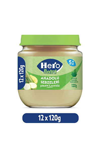 Hero Baby Anadolu Sebzeleri Püreli Kavanoz Mama 120g X 12 (1440G)