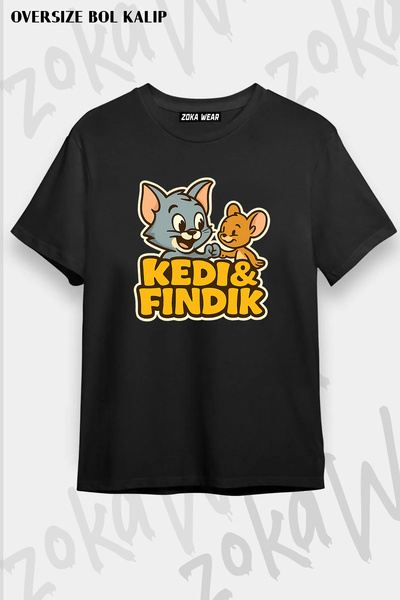 ZOKAWEAR Unisex Oversize Fit Tom and Jerry Custom Design Printed Tshirt