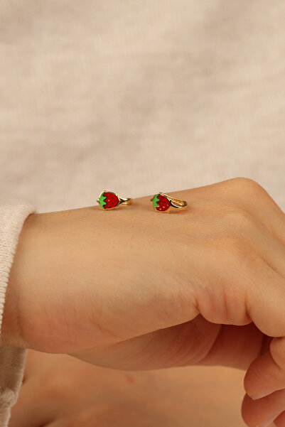 Çgk Çiğdem Gürel Kuyumculuk Çilek Çocuk Altın Küpe