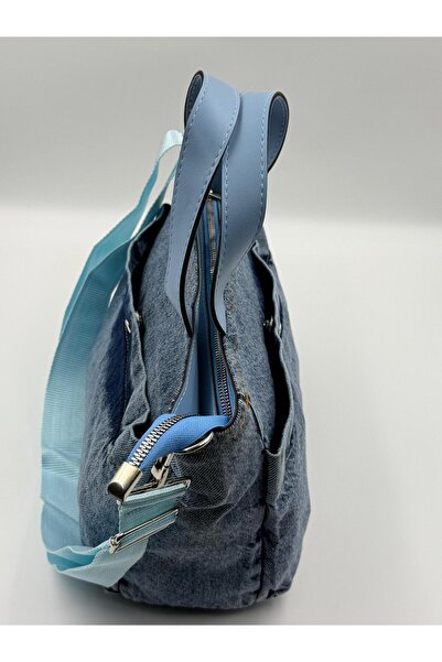 Crystal Life Kot Denim Kadın Omuz & El Çantası – Çıkarılabilir Askılı