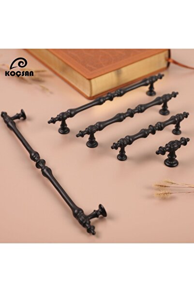 KOÇSAN Hilal Черно 224 мм дръжка луксозна кухненска мебел шкаф дръжка за чекм...
