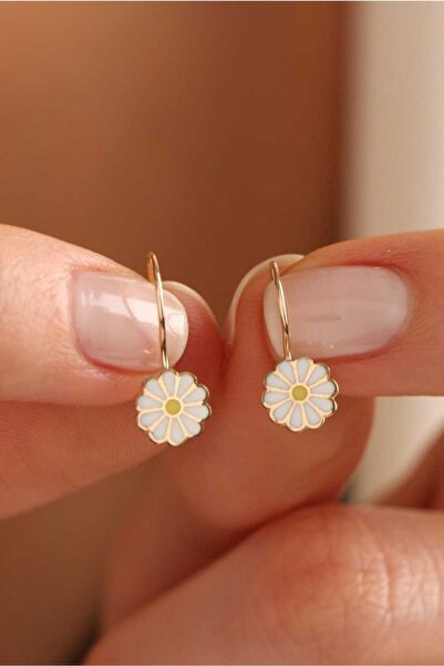 Çgk Çiğdem Gürel Kuyumculuk Papatya Çocuk Küpesi