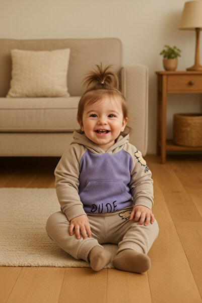 Pırlanta baby "Minik Aslan Nakışlı 2'li Yumuşak Bebek Takımı"