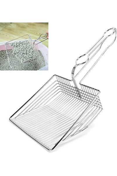 Genel Markalar Paslanmaz Metal Kedi Köpek Kum Temizleme Küreği - Tuvalet Kumu...