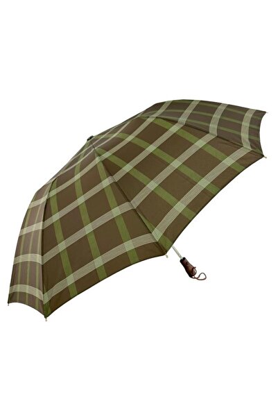 APRİL April Lüx Şemsiye Yeşil Çizgili Ekose Desenli 32-L