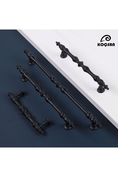 KOÇSAN Mâner Crescent Black 128 Mm Mâner de lux pentru mobilier de bucătărie de țară Mâner sertar dulap