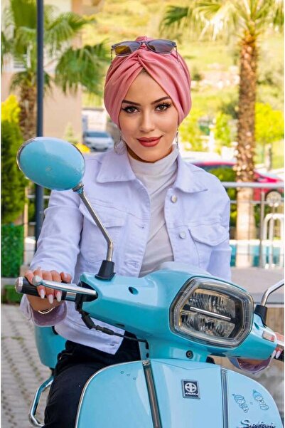 Aişe tesettür Στιγμιαία προετοιμασμένη κουκούλα με κόμπο σε σκόνη