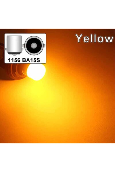 Choice 2 قطعة 1156 BA15S أصفر 2 قطعة R5W R10W Mini LED 1156 P21W BA15S P21/5W...