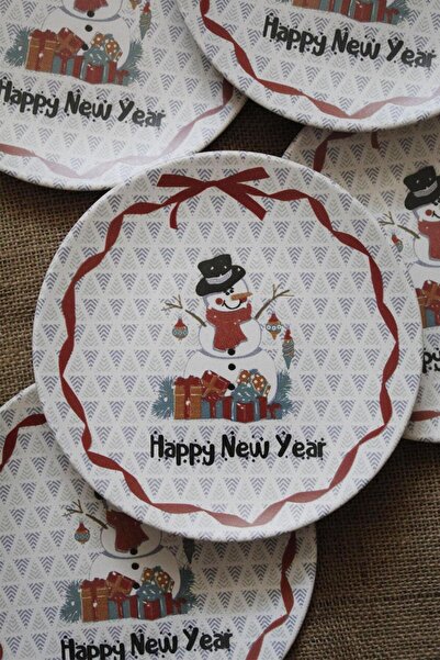 Kosova Yılbaşı Serisi 6 Lı Pasta Tabağı 20 Cm