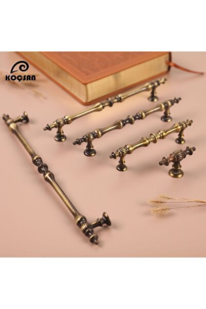 KOÇSAN Crescent Antique Yellow Button Handle Luxury Country Kitchen Furniture Cabinet Drawer Handle