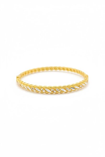 Çgk Çiğdem Gürel Kuyumculuk 8K Altın Kadın Burgu Model Kelepçe Bilezik – Şık ...