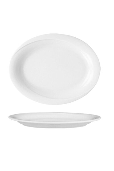 Güral Porselen X-tanbul Otel 24x18.5 cm Kayık Tabak Dekorsuz ( XT24KY00 ) 1 ADET