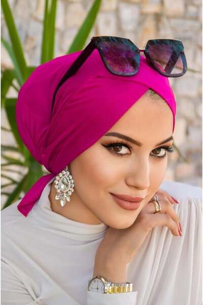 Aişe tesettür Φούξια Σταυρός Μπόνε / Θάλασσα - Μπόνε πισίνας