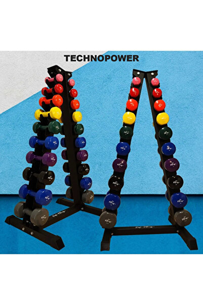 DAF FİTNESS İTHAL PVC VINLY DUMBELL STANDLI SET - VİNLY DAMBIL STANDLI SET