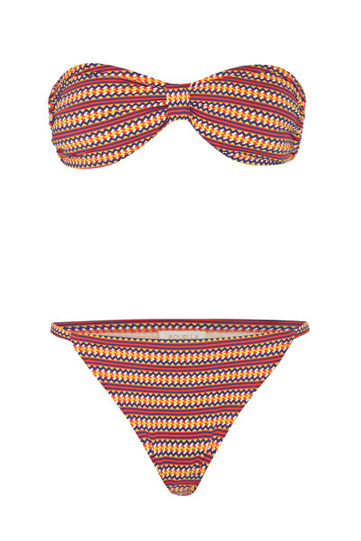 AQUELLA Patterned Strapless Bikini