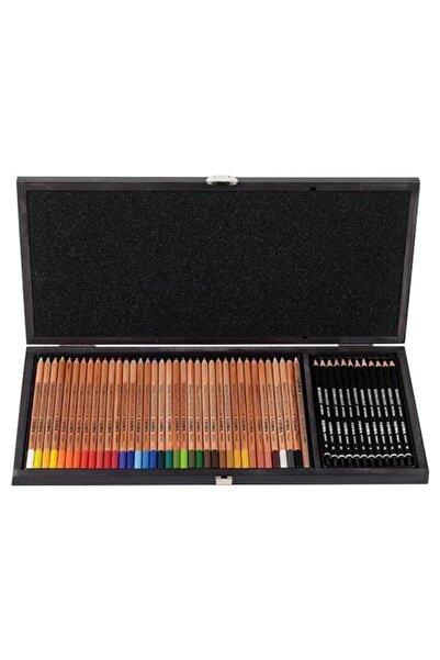 LYRA مجموعة رسم بتصميم Polycolor & Art Design مكونة من 48 قطعة مع صندوق خشبي / L2004001