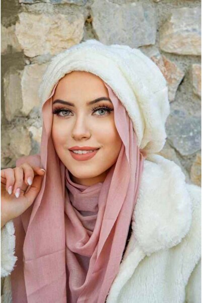 Aişe tesettür Cream Fur Scarfless Hijab Beanie
