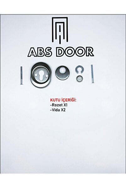 abs door ÇELİK KAPI ROZETİ MAT GÜMÜŞ