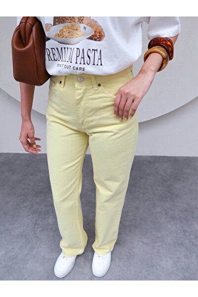 ESRAHELVACI Yellow Straight Original Jeans