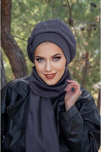Aişe tesettür Smoked Quilted Hijab Beret