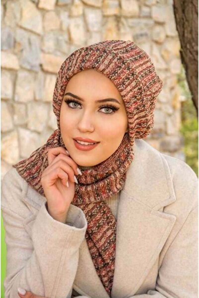 Aişe tesettür Μαύρο πλεκτό μπερέ Τεσετύρ