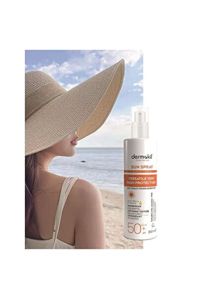 Dermokil DERMOKİL ÇOK YÖNLÜ YÜKSEK KORUYUCU GÜNEŞ SPREYİ 50SPF 200ML