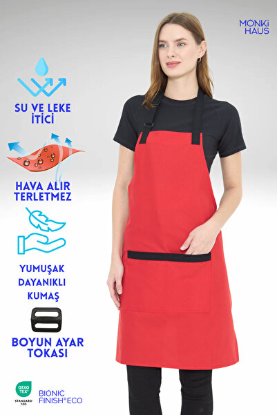 Monki Haus Su İtici Leke Tutmaz Kafe Barista Seramik Pasta Aşçı Garson Çiçekç...