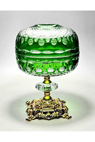 Kristal Market Handmade Cut Crystal Royal Pattern Decorative Presentation Holder Closed Napkin Holder