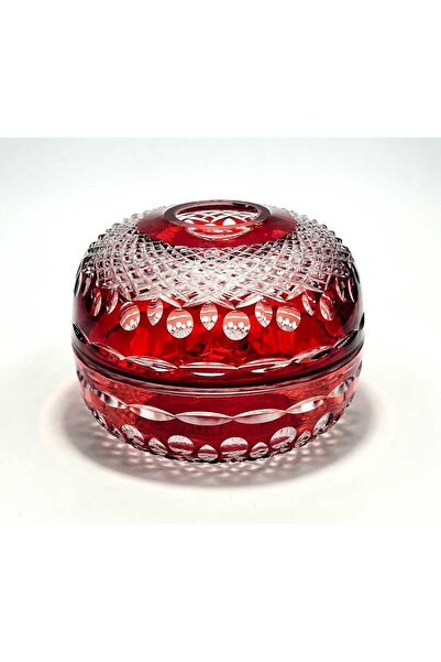 Kristal Market Handmade Cut Crystal Royal Pattern Decorative Presentation Holder Closed Napkin Holder