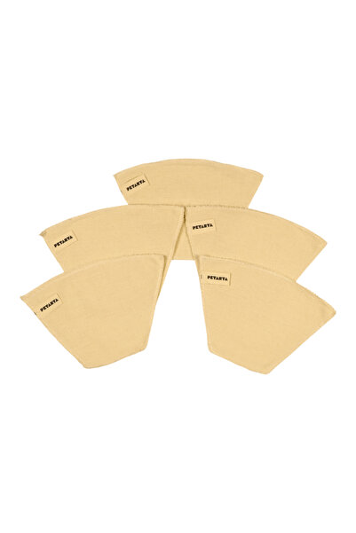 PETARYA Yıkanabilir Kumaş Kahve Filtresi (5 Adet No.4 Organik Pamuk Filtre)