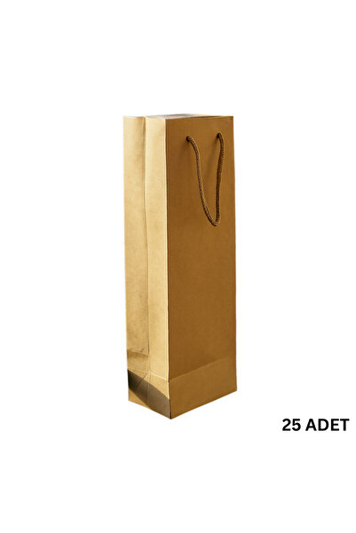 roco paper Картонна сумка Kraft, сумка для пляшок, подарункова та транспортна сумка, 12x10x38 см, 25 штук