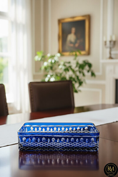 Kristal Market El Yapımı Kristal Royal Desenli Baton Dekoratif Sunumluk Sofra...