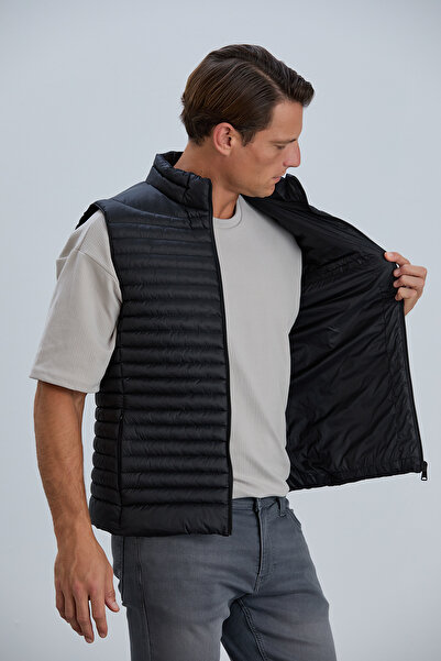 PIQUE Ανδρικό φουσκωτό γιλέκο τυπικής εφαρμογής, αδιάβροχο