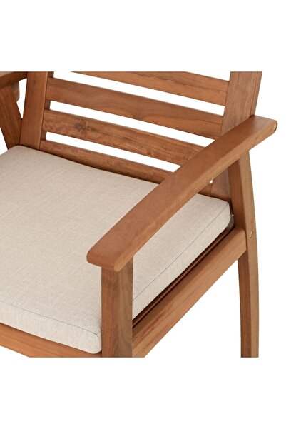 Maison Mex Set mobilier gradina/terasa 2 scaune si masuta, SOUTHBANK, L.64 l.57 H.93 cm, natur/crem