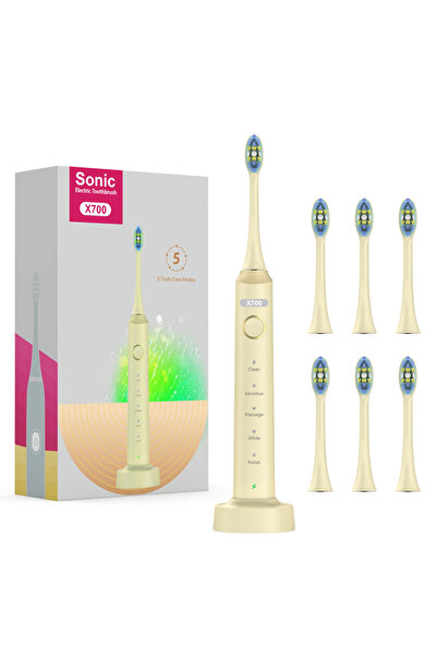 Choice X700 Electric Sonic Toothbrush 8 Brush Heads Smart Ultrasonic Dental T...