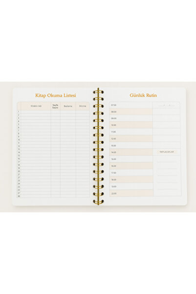 Andofis Академичен дневник Мотивационен A5 Спирална подвързия Твърда корица Еластичен Септември 2025 Декември 2026 Дневник