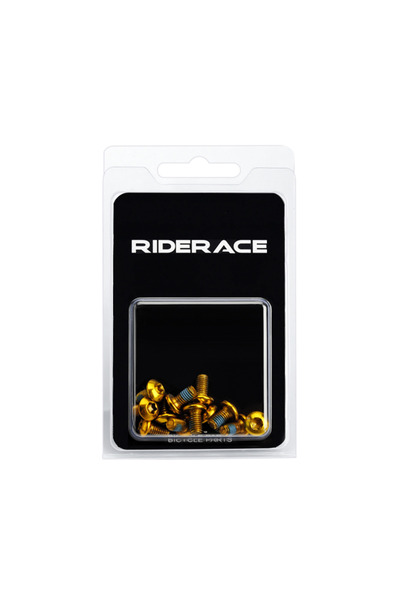 riderace 12 قطعة من مسامير توركس لدوار فرامل قرص الدراجة الذهبية T25 M5x9 مم ...