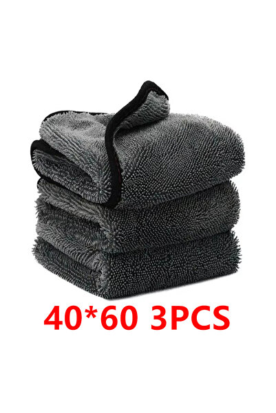 Choice منشفة غسيل سيارات احترافية 40×60 سم، 3 قطع، تنظيف السيارات، تجفيف، تنظ...