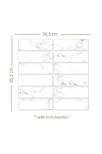 Stickez Tiles 3d Kendinden Yapışkanlı Duvar Karosu 30,5 cm x 30,5 cm (4 ADET) 0,371 m²