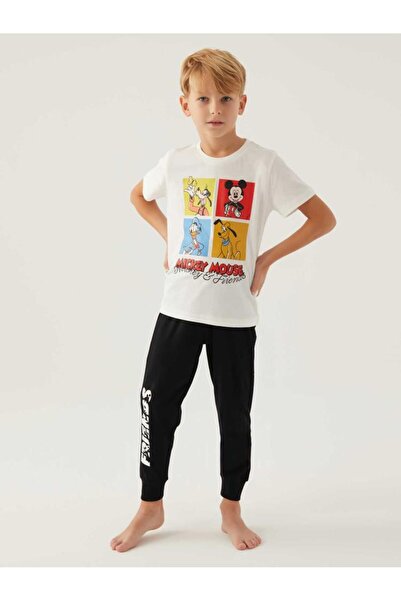 Mickey Mouse Roly Poly Boys' Two-Piece Set for Ages 3-8 - Beige 7-8 Years