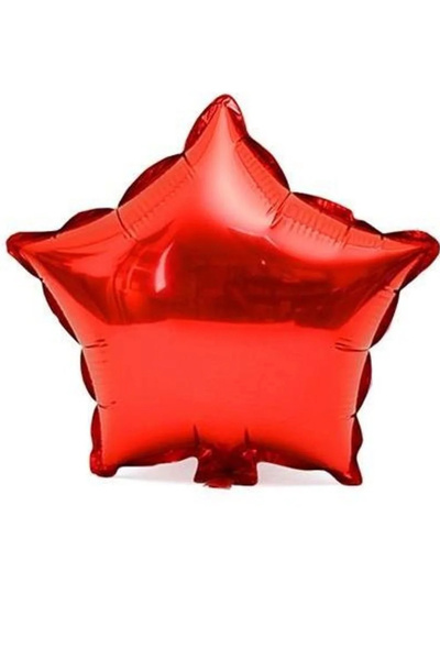 Parti dolabı 45cm Kırmızı Yıldız Folyo Balon Doğum Günü Helyumla Uçan