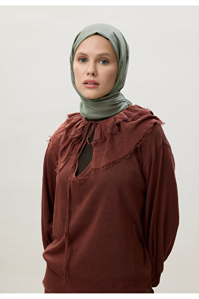 Freshscarfs Παστέλ Πράσινο Σάλι Βουάλ Λεπτό Βαμβακερό