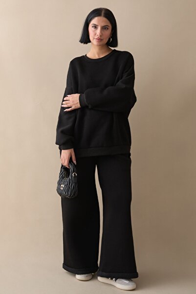 InStyle Βασικό μαύρο ιδρώτα με ανύψωση